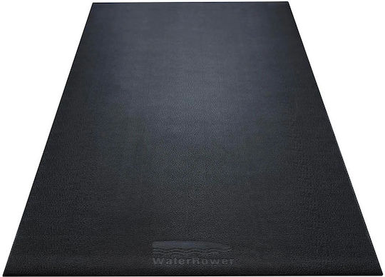 Waterrower Boden Bodenbelag für Turnhallengeräte Fitnessstudio Schwarz 228.6x91.44x0.635cm 1Stück