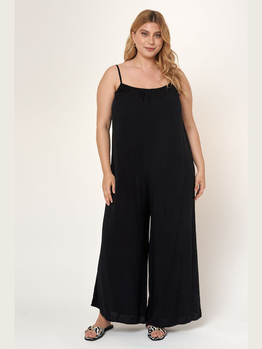 Plus Size - Suzan Black One-piece Jumpsuit