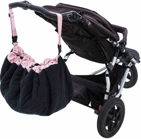 Play&go Kinder Spielmatte Faltbar aus Stoff Blumen Schwarz 40cm 1Stück
