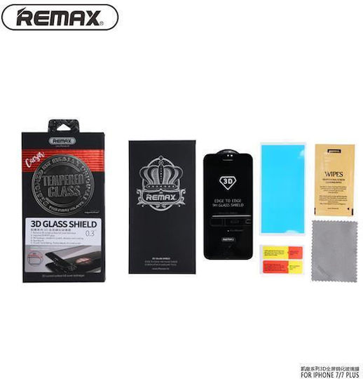 Remax Glass Shield 3D 0.3mm Full Face Tempered Glass Λευκό (iPhone 8 Plus / 7 Plus)