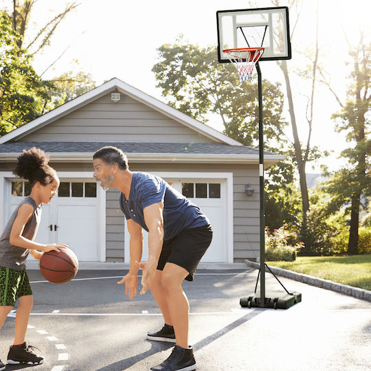 HomCom Baskelball Hoop cu suport și înălțime ajustabilă 255-305buc