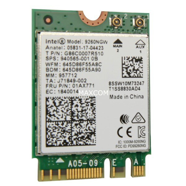 Intel Wireless-AC 9260 M.2 Ασύρματη Κάρτα Δικτύου Wi‑Fi 5 (1733Mbps ...