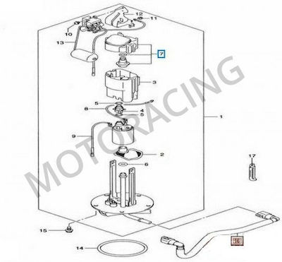 Suzuki Motorcycle Fuel Pump 1561027G00