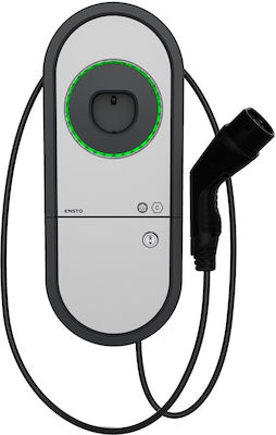 Ensto One Home Wandmontiert Einphasig Elektroauto-Ladestation 7.4kW mit Integriertes Kabel Typ 2 (EVH321-HCR00)