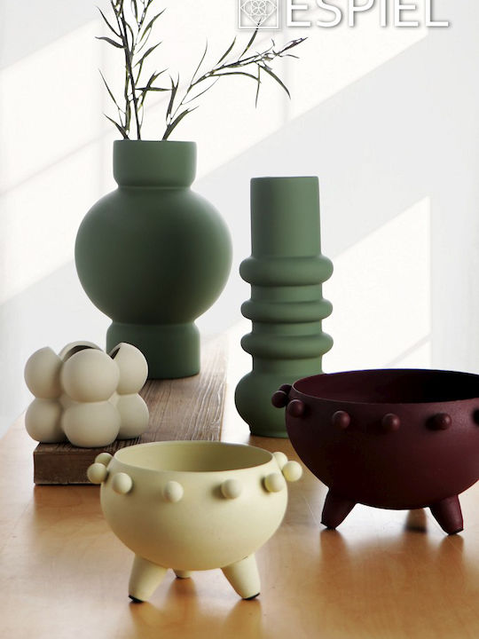 Espiel Decorative Bowl Pedestal Beige 20cm
