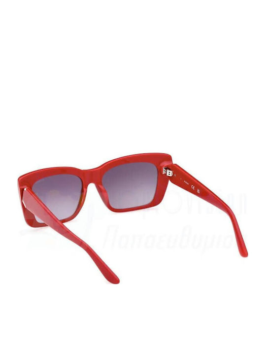 Guess Guess Women's Sunglasses with Red Horn-Rimmed Frame and Grey Gradient Lenses GU7890 66B