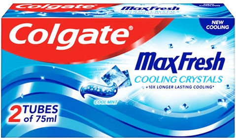 Colgate Max Fresh Cooling Crystals Toothpaste 2x75ml