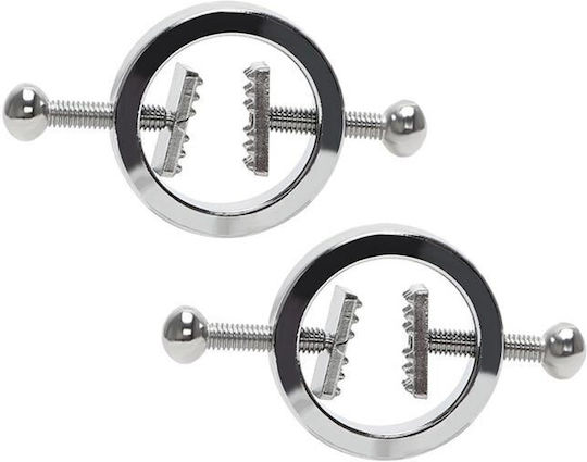 Set Cleme Pentru Sfârcuri Nipple Clamps Reglabile 2 Bucăți Cleme Pentru Sfârcuri Argintii 2 Bucăți