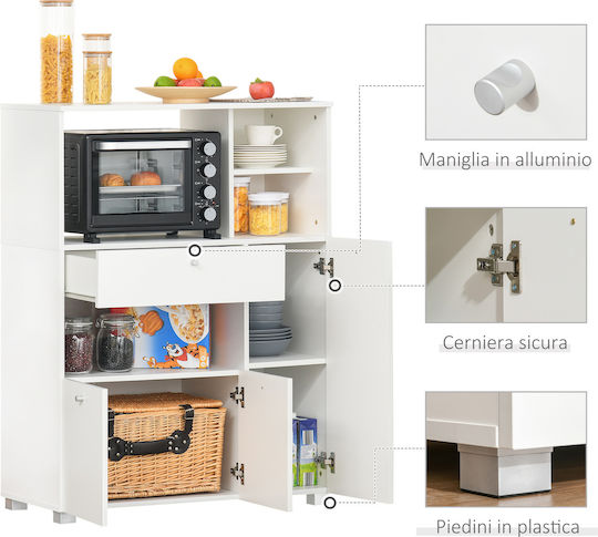 Επιδαπέδιο Ντουλάπι Λευκό 90x40x120εκ.