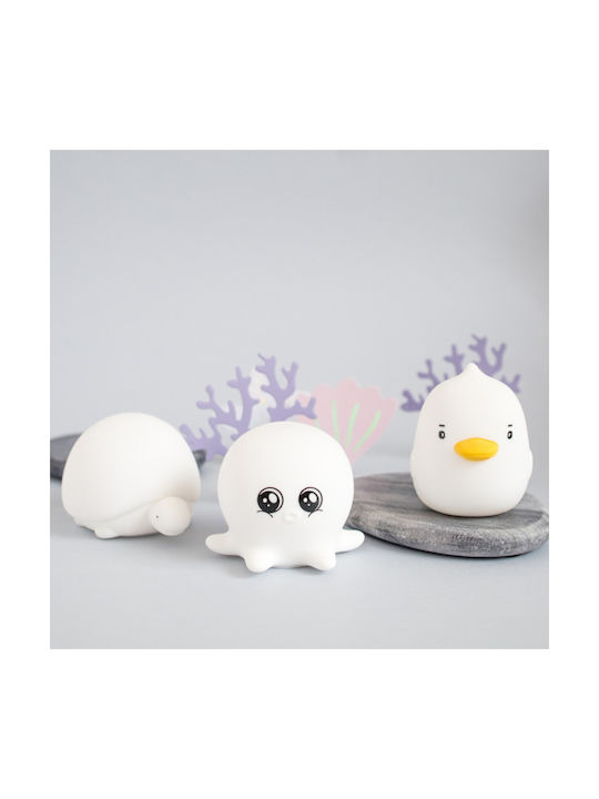Rabbit & Friends Kids Decorative Lamp Turtle / Duckling / Octopus White
