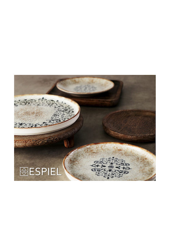 Espiel Mosaico Teller Untiefe aus Porzellan Mehrfarbig mit Durchmesser 30cm