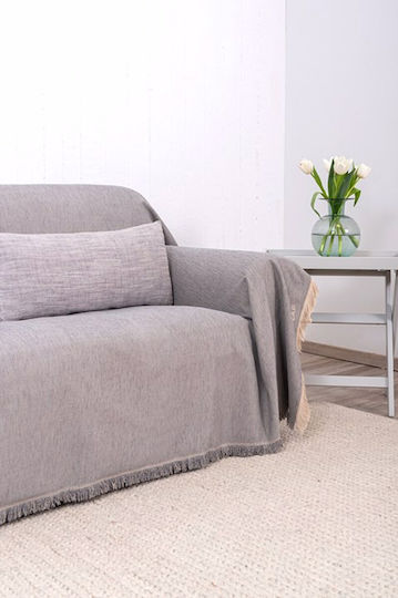Naf Naf 358-78 Sofa Throw Chenille 180x250cm Gray
