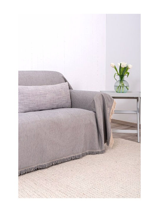 Naf Naf 358-78 Three-Seater Sofa Throw Chenille 180x300cm Gray