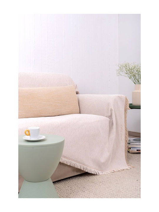 Naf Naf 358-90 Sofa Throw Chenille 180x250cm Ecru