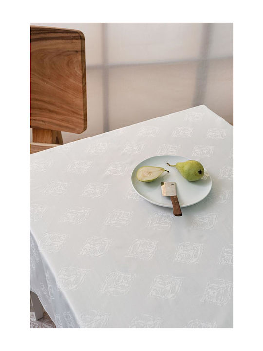 Palamaiki Tablecloth Stain Resistant Fteri White 175x320cm