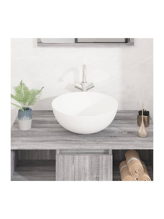 vidaXL Countertop Sink Ceramic 36x36x15cm White