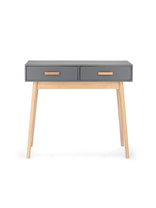 Ordinary Consolă din Lemn Masiv Grey / Natural L90xL40xH79buc