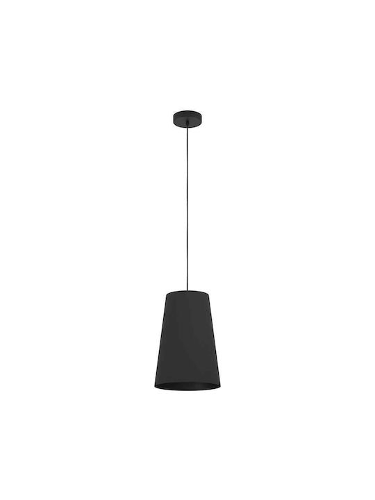 Eglo Petrosa Pendant Light Single-Light Bell for Socket E27 Black