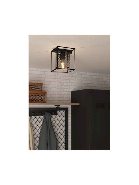 Eglo Catterick Modern Metal Ceiling Light with Socket E27 16.5pcs Black