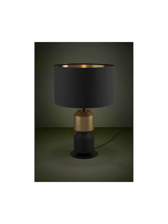 Eglo Laurignano Metal Table Lamp for Socket E27 with Black Shade and Base