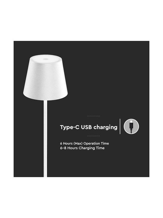V-TAC Φωτιστικό Κολωνάκι LED Εξωτερικού Χώρου 4W με Θερμό Λευκό Φως IP54 Λευκό