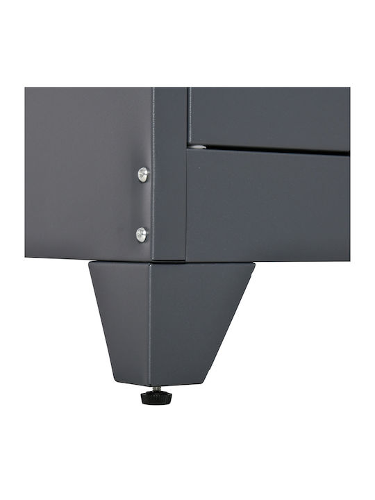 Dulap cu două uși Metal cu 3 Rafturi 75x33x110cm