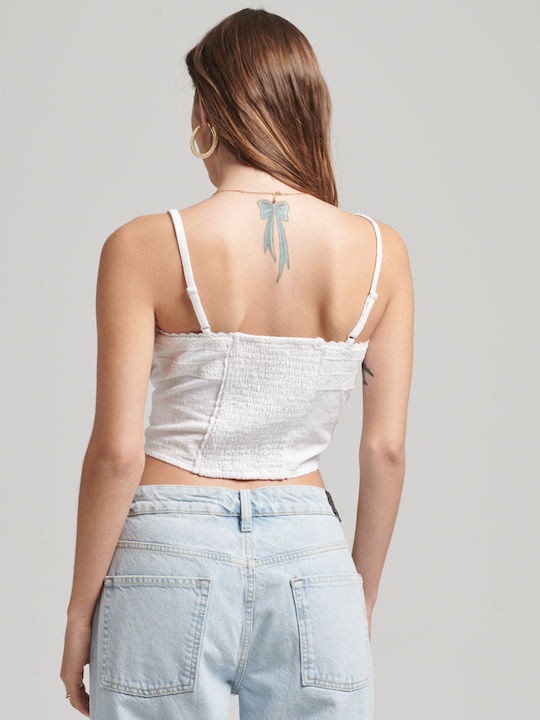 Superdry D2 Ovin Vintage Μπλούζα Λευκή