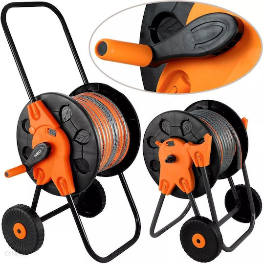 Neo Tools Wheeled Garden Hose Box Without Hose with Rewind Handle