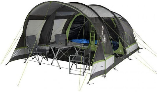 High Peak Garda 5.0 Winter Camping Tent Tunnel Grey with Double Cloth for 5 People 550x300cm