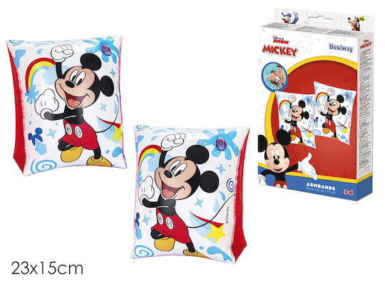 Bestway Schwimmflügel aus Vinyl für 3-6 Jahre Mickey Mouse 23x15cm Weiße Mickey & Freunde