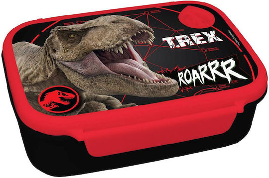 Must Team Jurassic World Plastik Kinder Lunchset Dinosaurier Schwarz