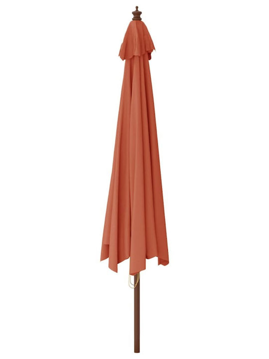 Στρογγυλή Ξύλινη Terracotta Φ4m