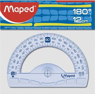 Maped Winkelmesser Kunststoff Transparent 12cm 180 Grad Winkelmesser Cristal