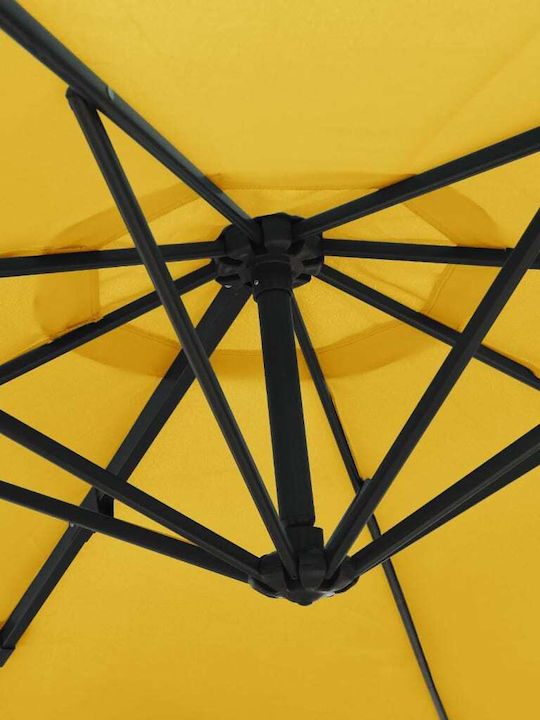 Umbrelă De Perete Rotundă Din Aluminiu Galbenă Φ2.9m