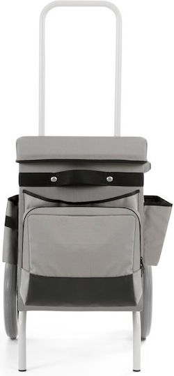 TTS Cleaning Hotel Housekeeping Cart with Dimensions W72xD49xH104cm. Gray 1pcs