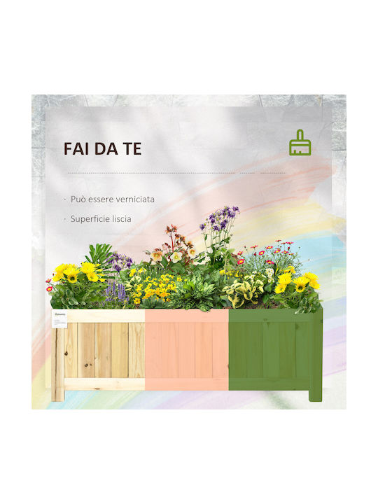 Outsunny Ζαρντινιέρα Ξύλινη Μπεζ 70x30x25εκ.