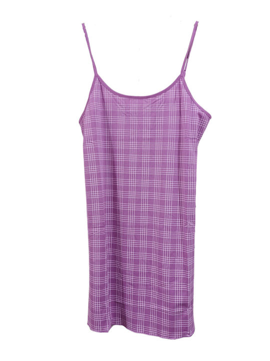 Lydia Creations Summer Cotton Women's Nightdress Purple