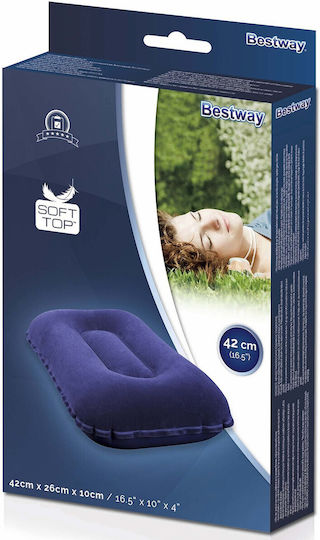 Bestway 67121 Camping Pillow Velvet 42x26cm 15334 Blue