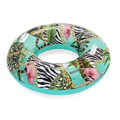 Bestway Kids' Swim Ring Flamingo with Handles and Diameter 114cm.