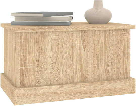 vidaXL Sonoma Дърво Кутия за съхранение с капак Кафяв 50x30x28см 1бр