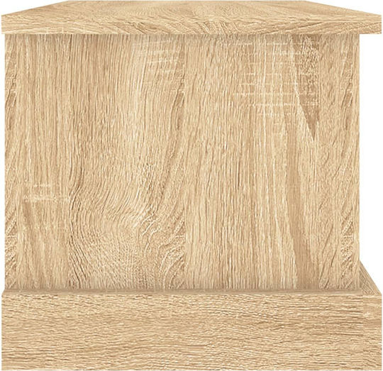 vidaXL Sonoma Дърво Кутия за съхранение с капак Кафяв 50x30x28см 1бр