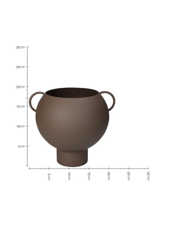 ArteLibre Ghiveci Metalic Maro 19.5x19.5x17εκ.