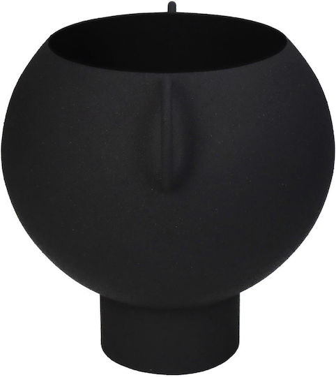 ArteLibre Übertopf Metall Schwarz 19.5x19.5x17εκ.