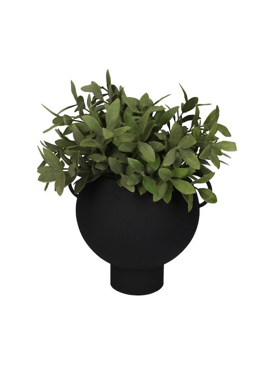 ArteLibre Planter Metal Black 19.5x19.5x17cm.