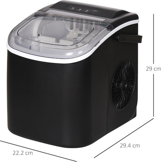 HomCom Παγομηχανή με Ημερήσια Παραγωγή 12kg