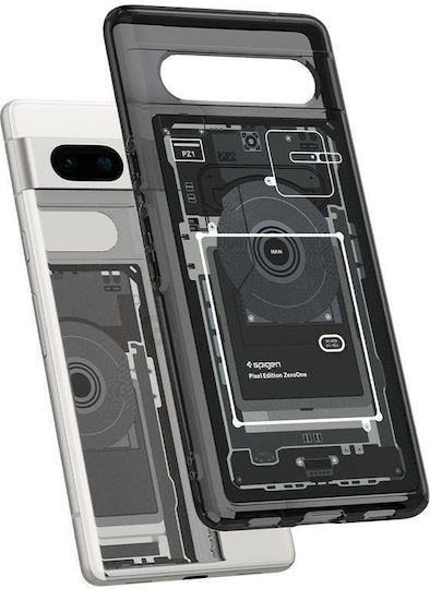 Spigen Ultra Hybrid Umschlag Rückseite Kunststoff 2mm Schwarz (Google Pixel 7a)