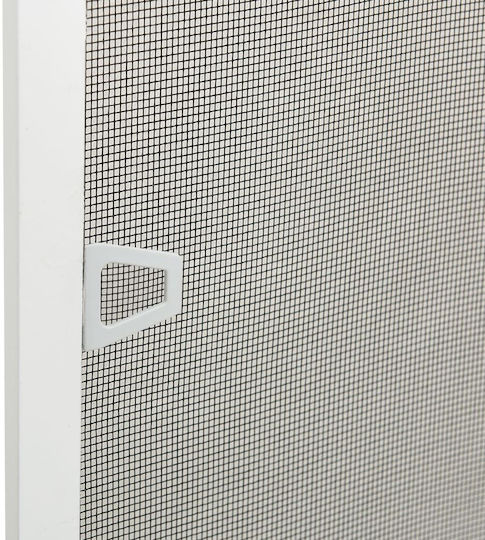 vidaXL Window Mosquito Net Fixed Aluminum White with Frame 100x80cm
