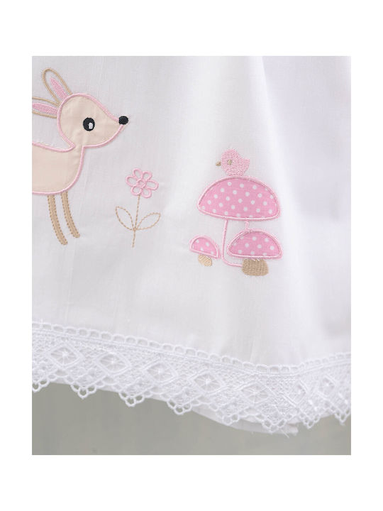Rythmos Floppy Baby Sheets Set Crib Cotton Pink 100x160cm 3pcs