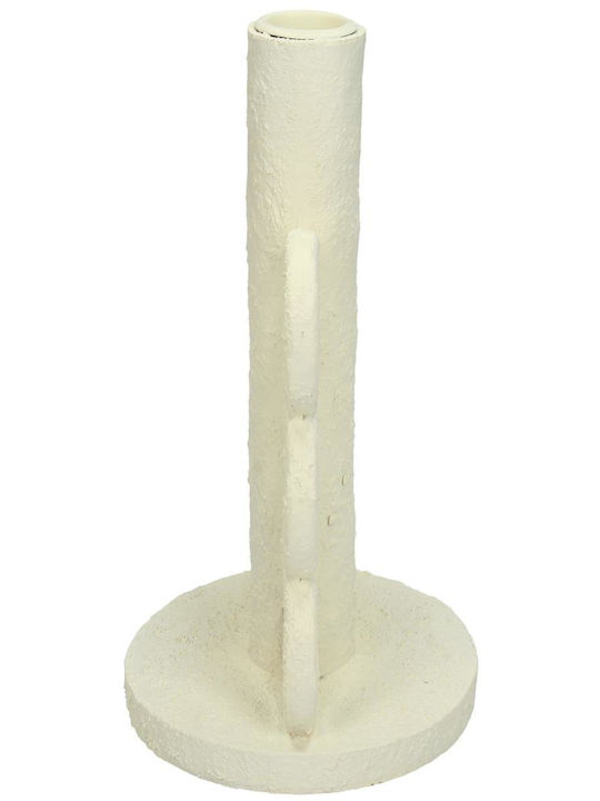 ArteLibre Kerzenhalter Polyresin in Weiß Farbe 11x11x16cm 1Stück