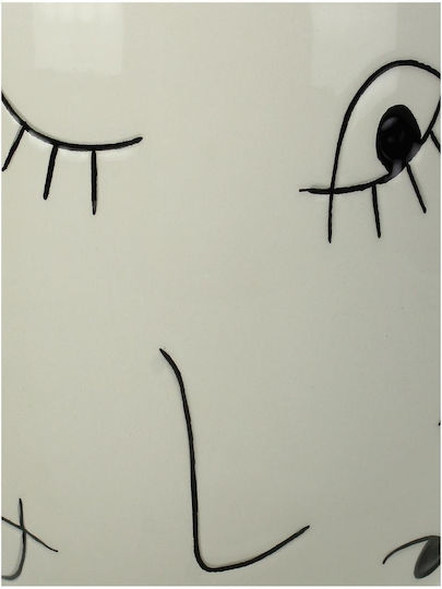 ArteLibre Übertopf Stein Weiß 16.9x16.9x18.5εκ.